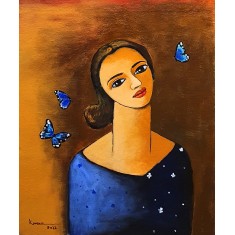 Kausar Bhatti, 16 x 20 Inch, Acrylic on Canvas, Figurative Painting, AC-KSR-003